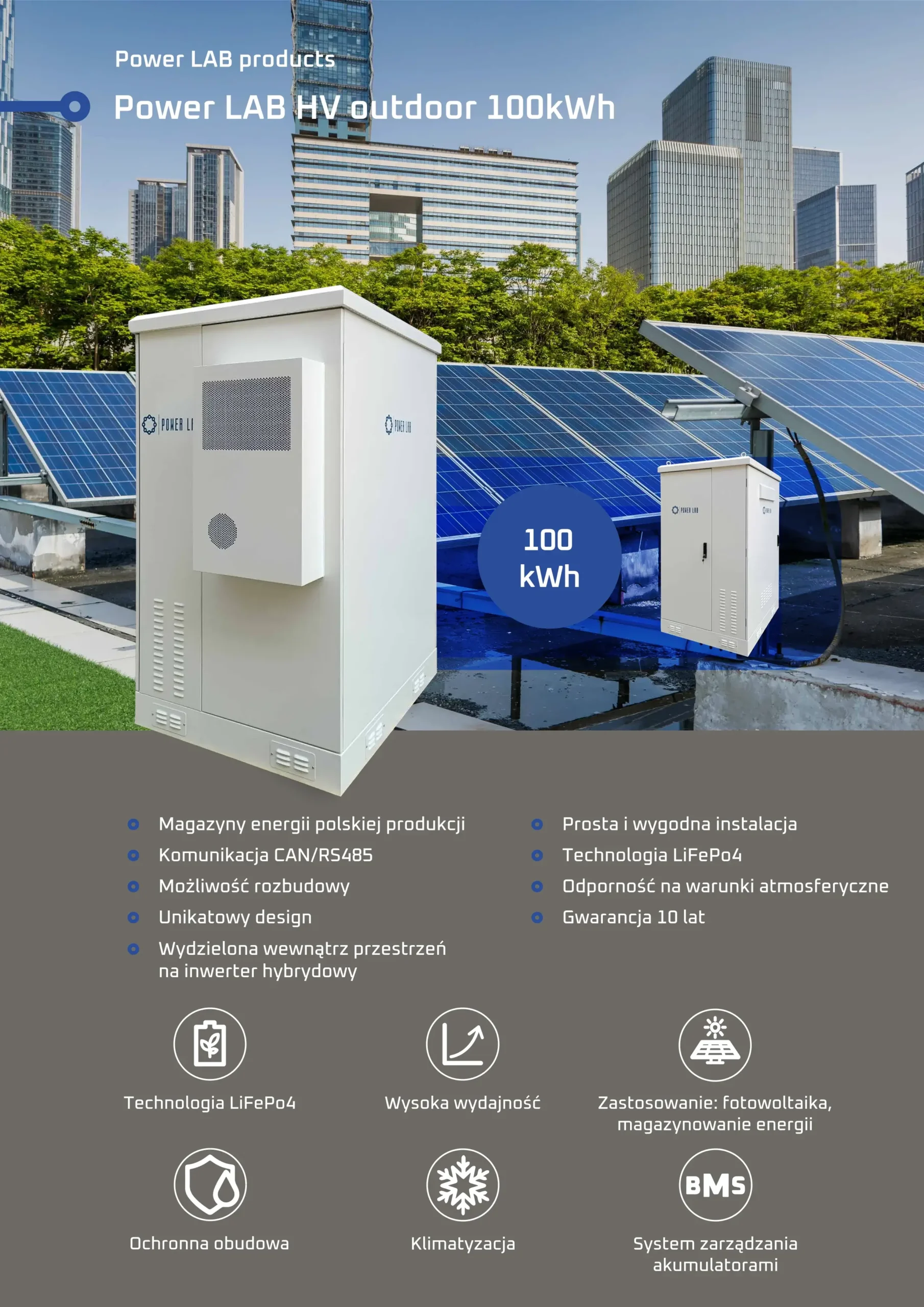 Magazyn energii Power Lab Hv Outdoor 100kWh